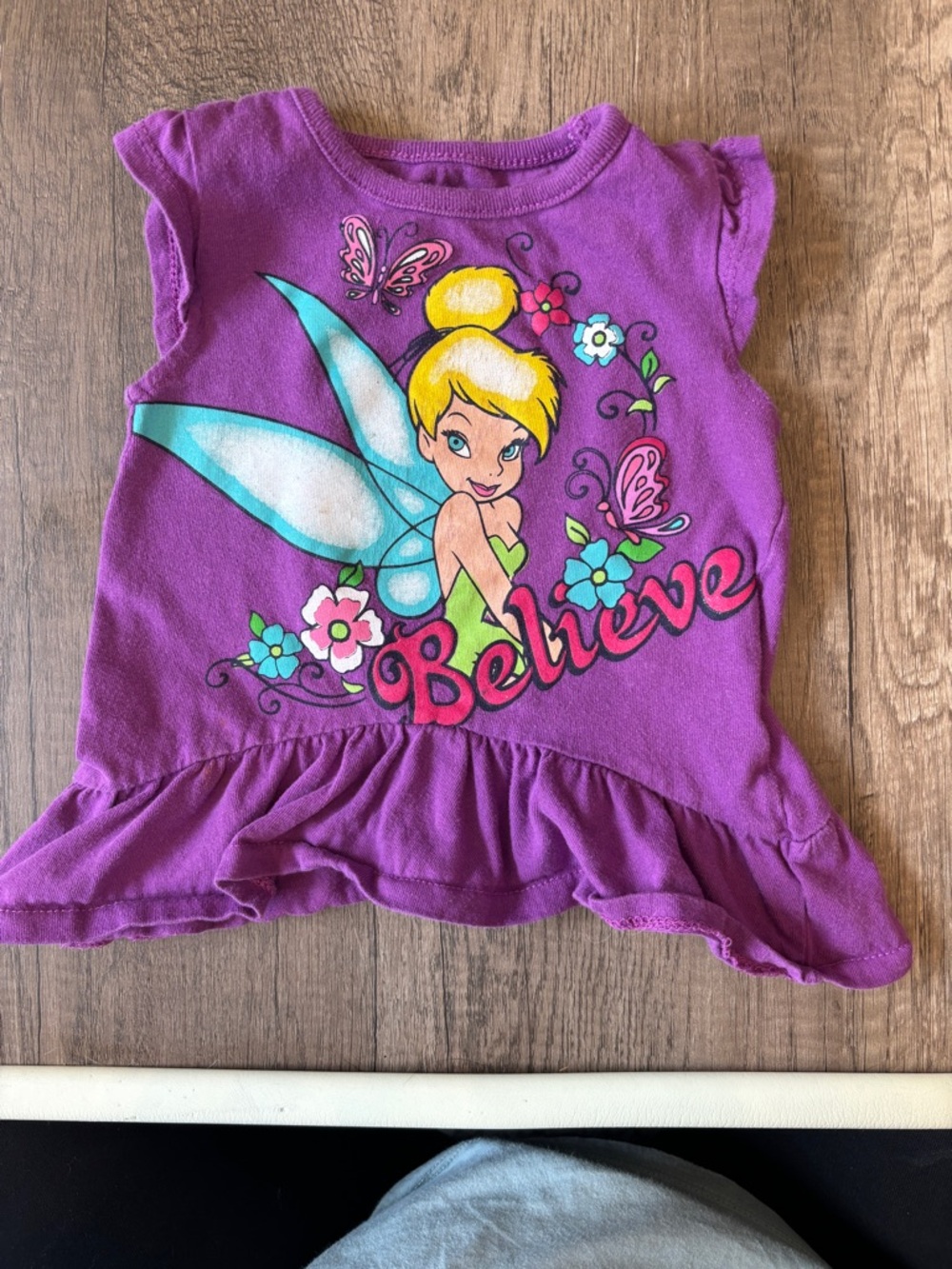 Vintage 2000s Y2K Disney Fairies Tinker Bell Toddler Shirt Top Graphic Tee 18M